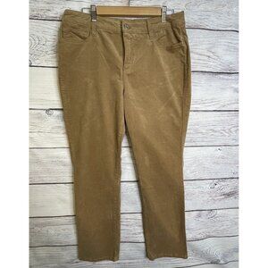 St. John's Bay Corduroy Pants Women's Size 14 Straight Leg Light Brown Cotton